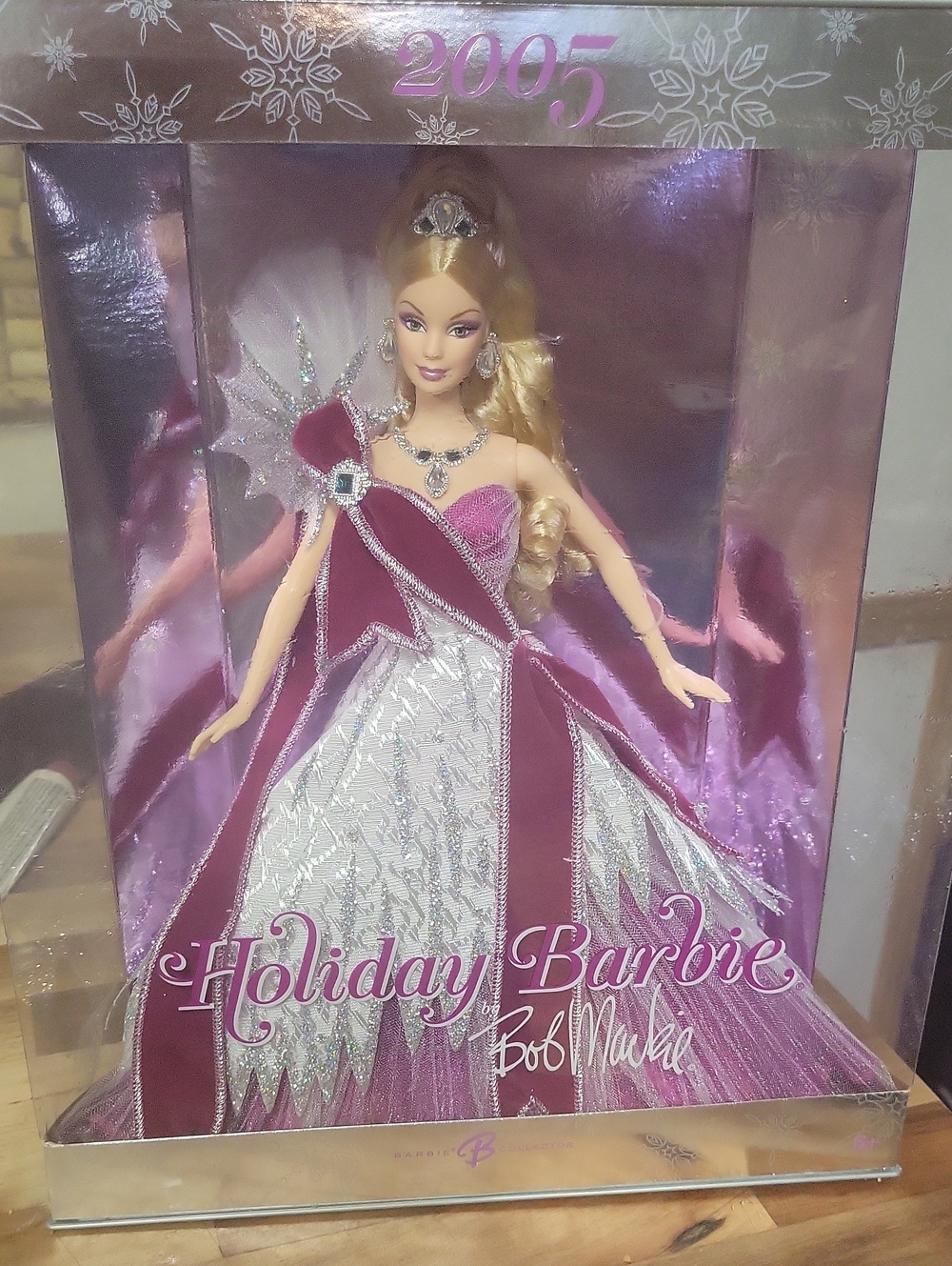Barbie Holiday Doll by Bob Mackie in Pink and Silver